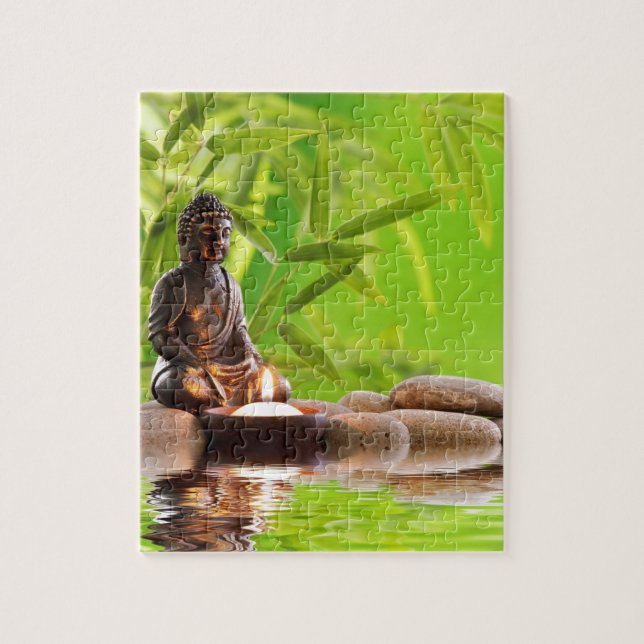 buddha zen serenity garden jigsaw puzzle (Vertical)