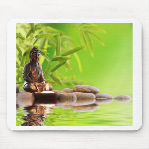 buddha zen serenity garden mouse mat