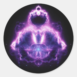 Buddhabrot Mandelbrot Set Gautama Buddha Classic Round Sticker
