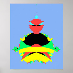 Buddhabrot Mandelbrot Set Gautama Buddha Image Poster