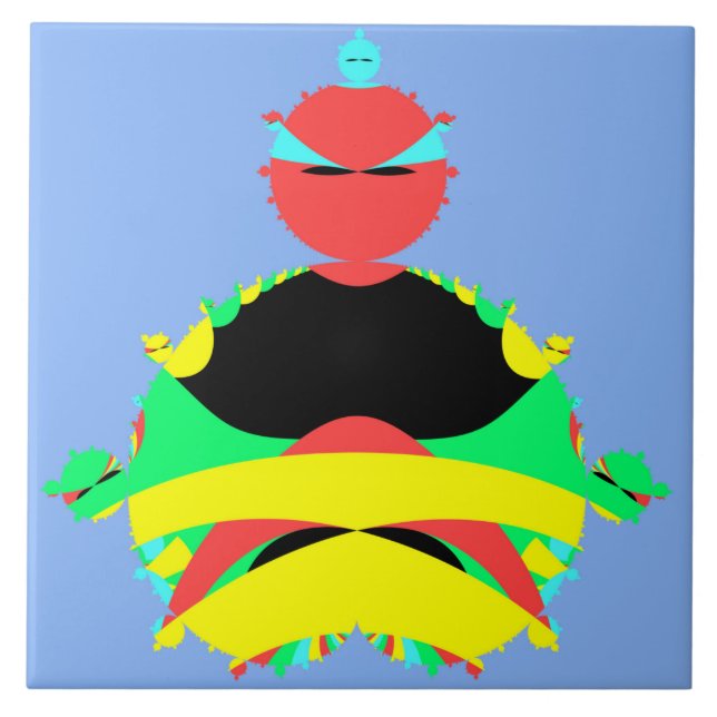 Buddhabrot Mandelbrot Set Gautama Buddha Image Tile (Front)