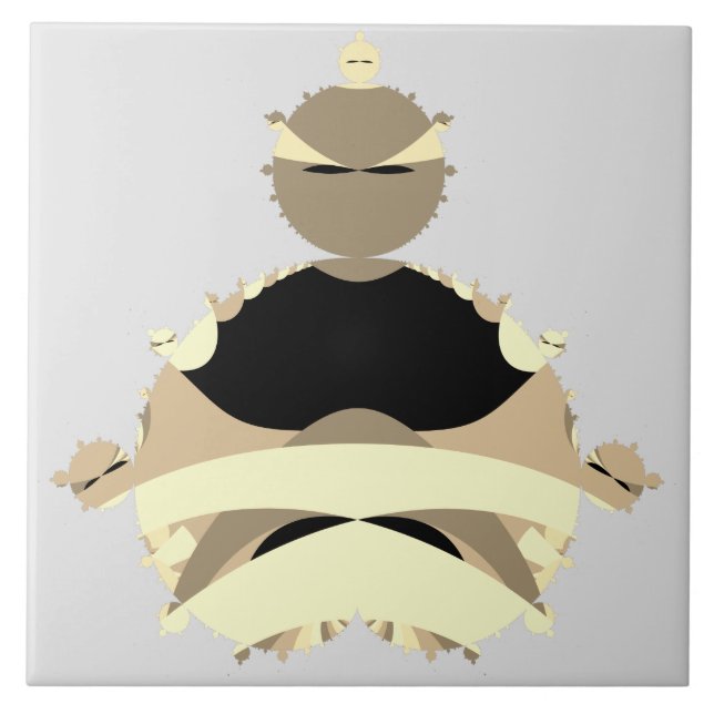 Buddhabrot Mandelbrot Set Gautama Buddha Image Tile (Front)