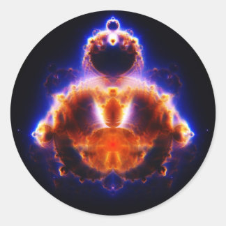 Buddhabrot Map Mandelbrot Set Gautama Buddha Classic Round Sticker