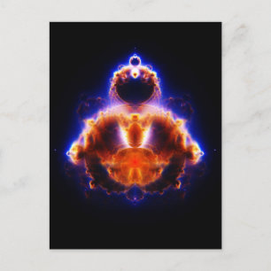Buddhabrot Map Mandelbrot Set Gautama Buddha Postcard