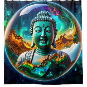 Buddhacore sphere 001 shower curtain