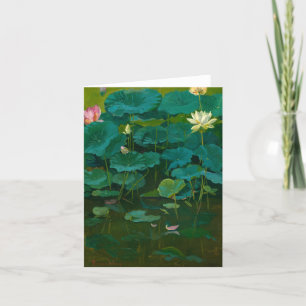 Buddha's Flowers, Lotus, Tokyo by Theodore Wores Thank You Card