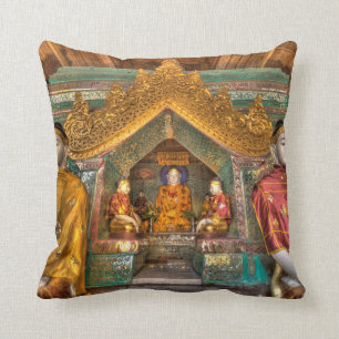 Buddhas In A Temple Cushion