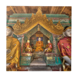 Buddhas In A Temple Tile
