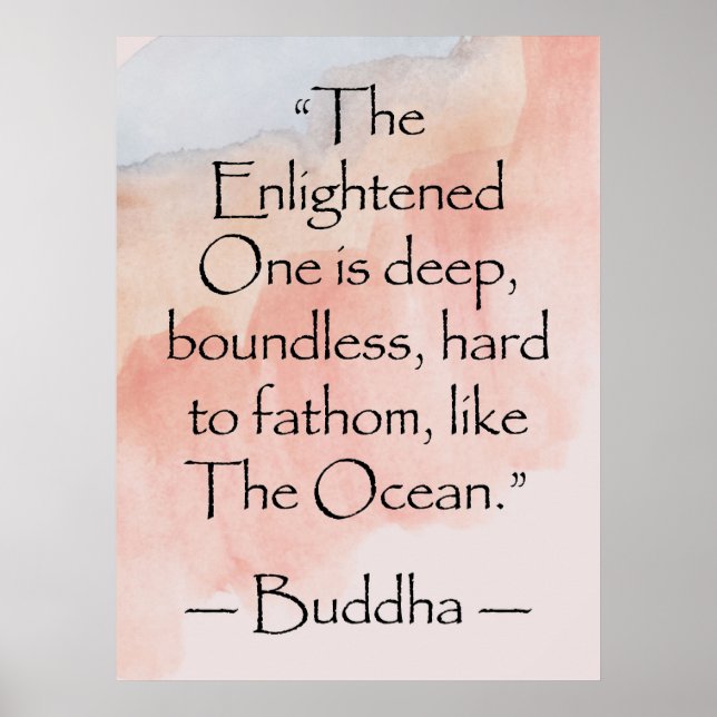Buddha's Real Inspirational Quote Poster (Front)