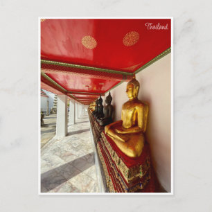 buddhas wat pho thailand postcard
