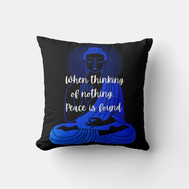 BuddhaToday V4 Peace Pillows # 3 - Throw Pillow  (Front)