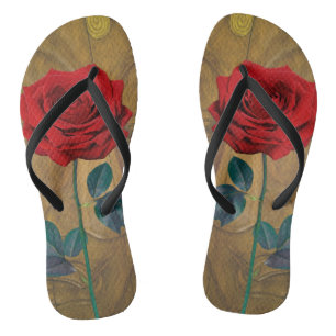 BuddhaToday 'Walk in Peace' #1 Original Rose Flip Flops