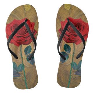 BuddhaToday 'Walk in Peace' #1 Original Rose Flip Flops