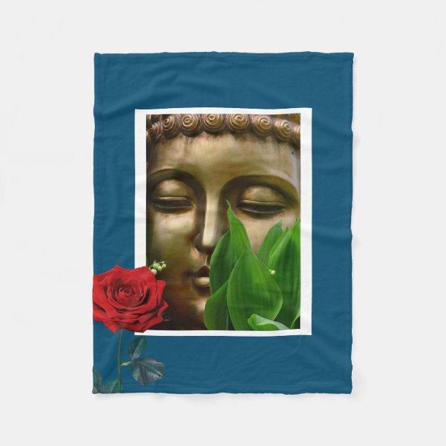 BuddhaTodayV2 #4 Cosy Buddha  Fleece Blanket (Front)