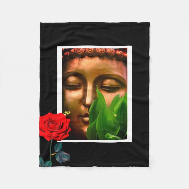 BuddhaTodayV2 #6 Cosy Buddha  Fleece Blanket (Front)