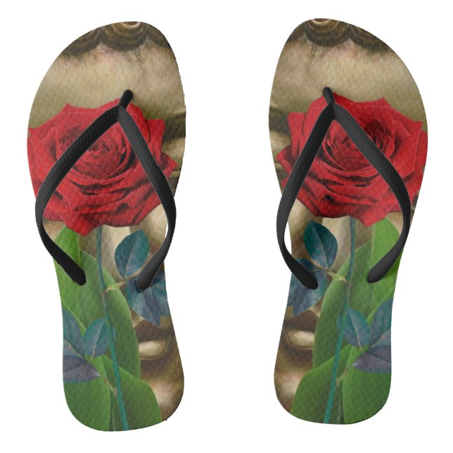 BuddhaTodayV2 'Walk in Peace' #14 Flip Flops (Footbed)