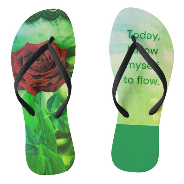 BuddhaTodayV2 'Walk in Peace' #19 Flip Flops (Footbed)