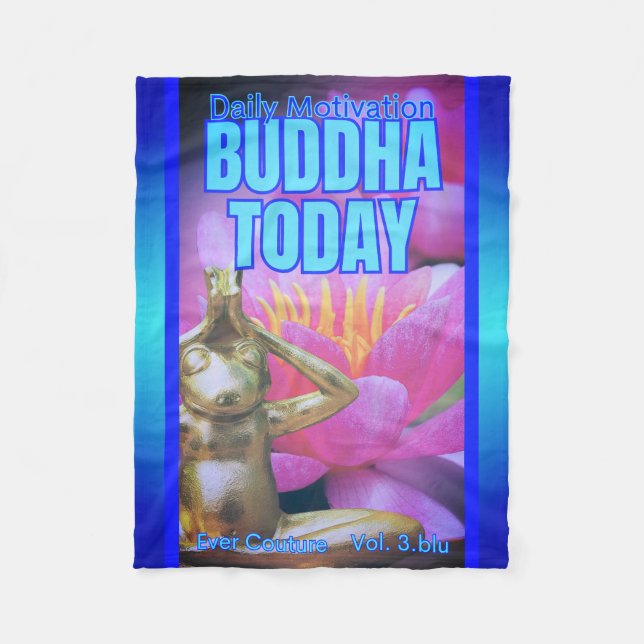 BuddhaTodayV3.blu #1 Cosy Buddha Fleece Blanket (Front)