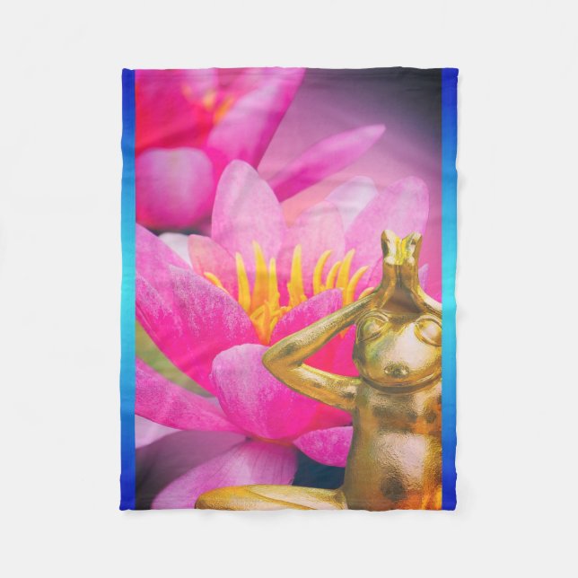 BuddhaTodayV3.blu #2 Cosy Buddha Fleece Blanket (Front)