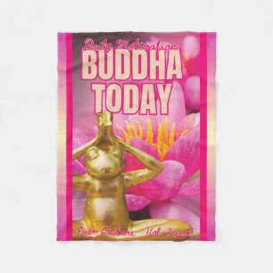 BuddhaTodayV3.pnk #1 Cosy Buddha Fleece Blanket