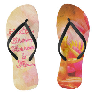 BuddhaTodayV3.pnk #2  'Walk in Peace' Flip Flops