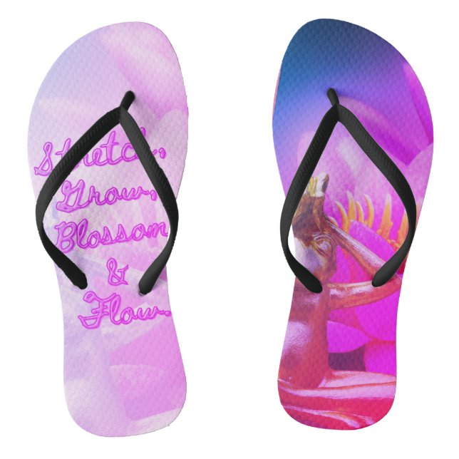 BuddhaTodayV3.pnk #3  'Walk in Peace' Flip Flops (Footbed)