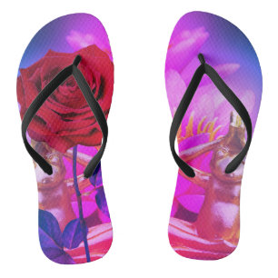 BuddhaTodayV3.pnk #4  'Walk in Peace' Flip Flops