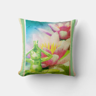 BuddhaTodayV3.pnk Flowering Frog #11 Cushion