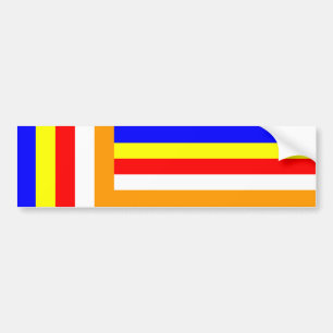 Buddhism - Buddhist Flag Bumper Sticker