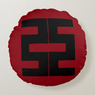 Buddhism: Double Axe Round Cushion