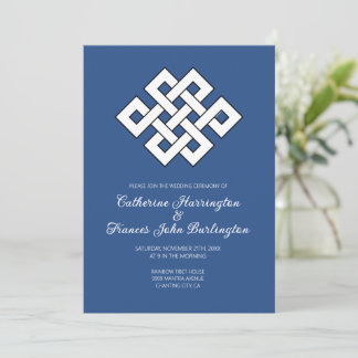 Buddhism Endless Knot Buddhist Wedding Ceremony  Invitation