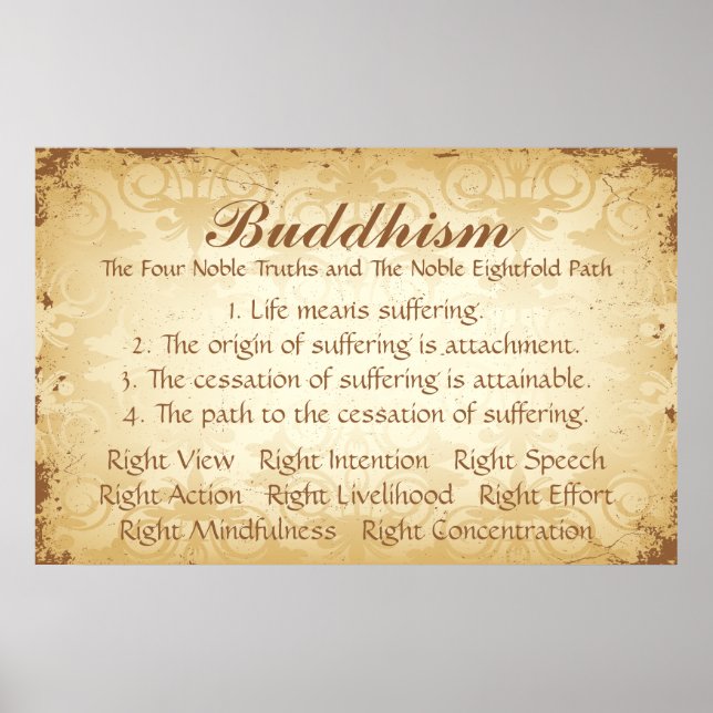 Buddhism Four and Eight Poster (Front)