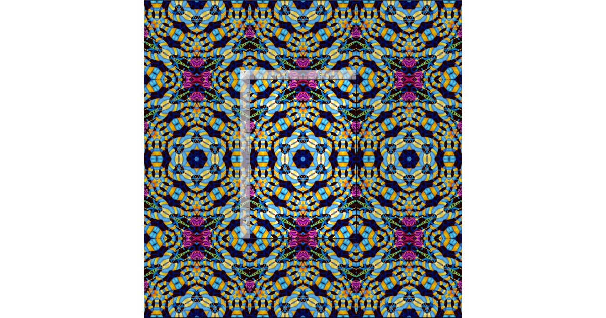 Buddhism Tibetan Circular Motif Pattern Fabric | Zazzle.co.uk