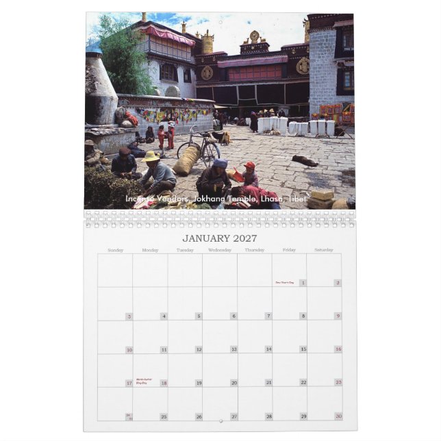BUDDHIST ASIA  2008 CALENDAR (Jan 2027)