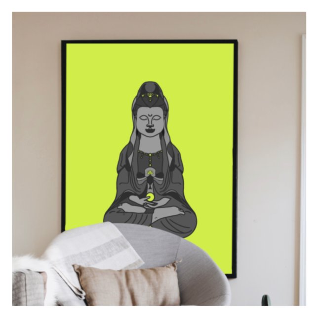 Buddhist Avalokiteshvara Kuan Yin Drawing Canvas Print (Creator Uploaded)