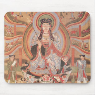 Buddhist banner mouse mat