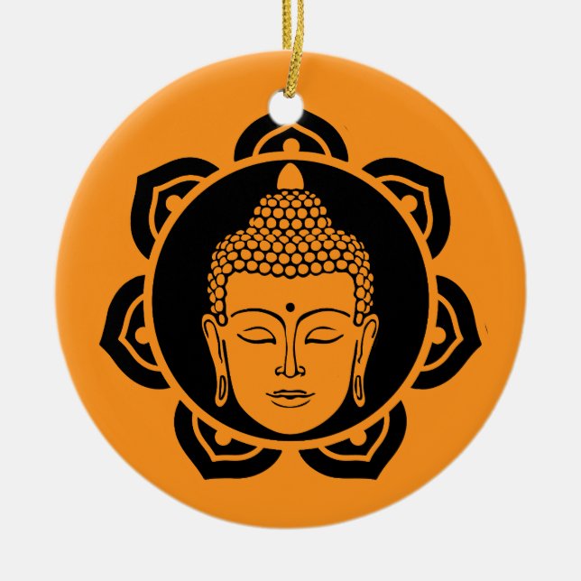 Buddhist Bodhi Day Ceramic Tree Decoration (Front)