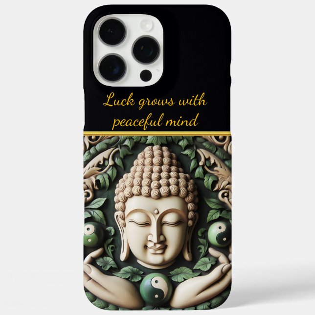 Buddhist Carving: Leaves & Orbs AI Case-Mate iPhone Case (Back)