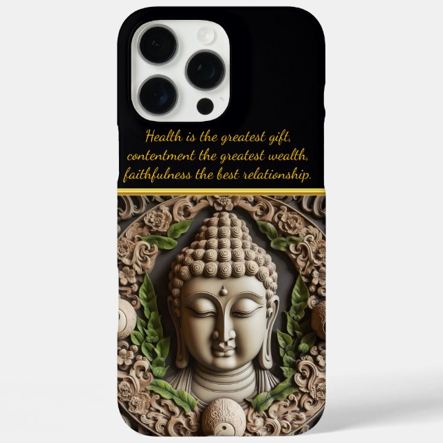 Buddhist Carving of Leaves and Orbs. Generative AI Case-Mate iPhone Case (Back)