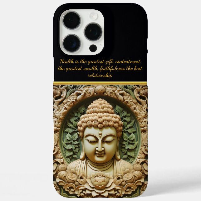 Buddhist Carving With Leaves and Orbs Case-Mate iPhone Case (Back)