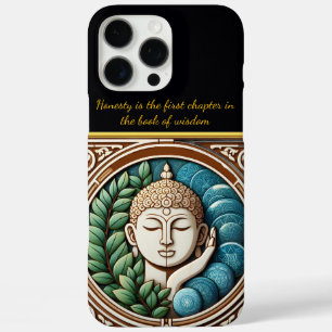 Buddhist Carving With Leaves and Orbs iPhone 16 Pro Max Case