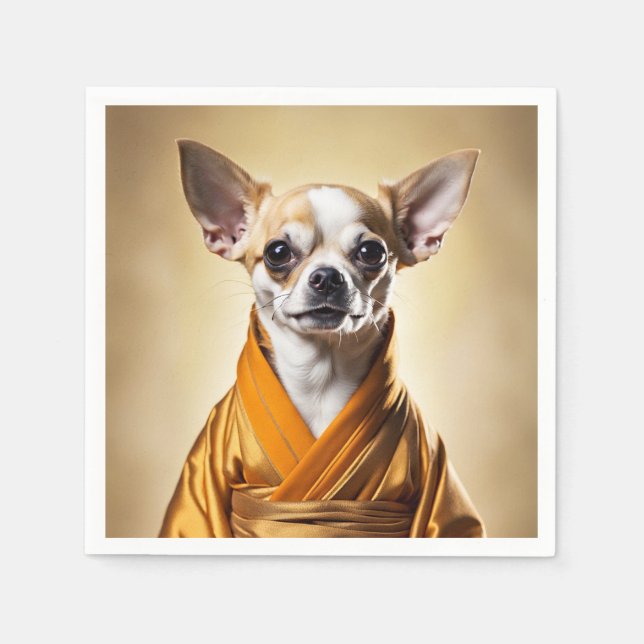 Buddhist Chihuahua Napkin (Front)