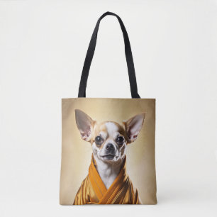 Buddhist Chihuahua Tote Bag