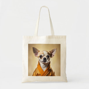 Buddhist Chihuahua Tote Bag
