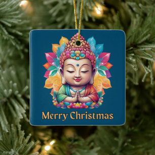 Buddhist Christmas Ceramic Ornament