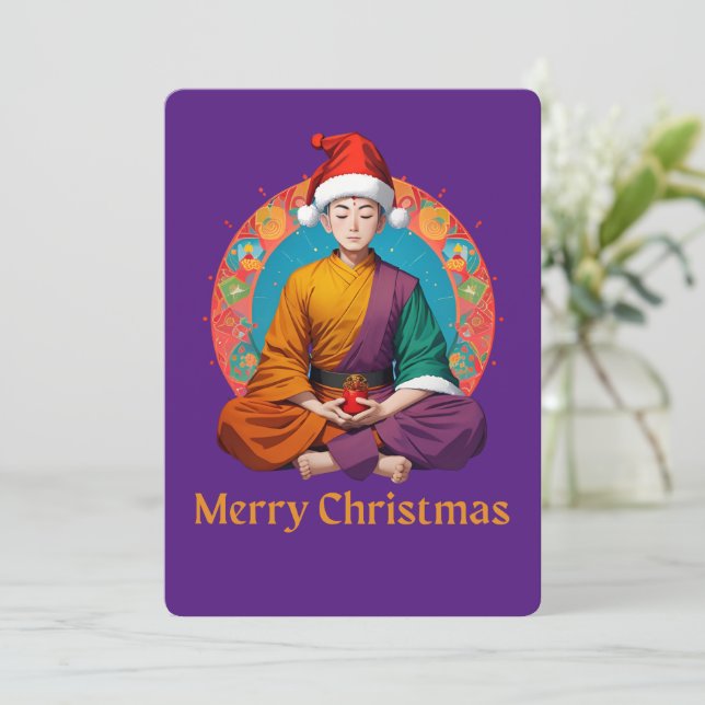 Buddhist Christmas  Holiday Card (Standing Front)