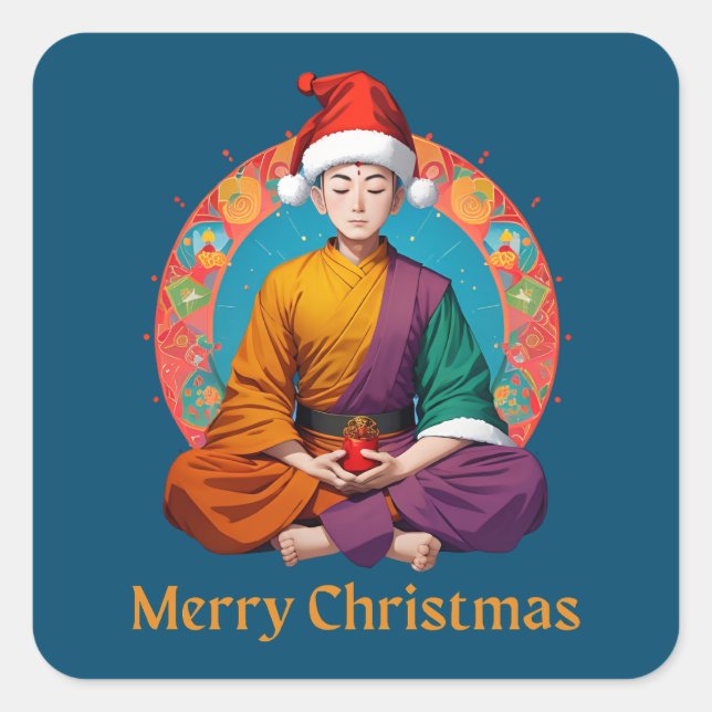 Buddhist Christmas  Square Sticker (Front)