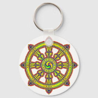 Buddhist Dharma Chakra Key Ring