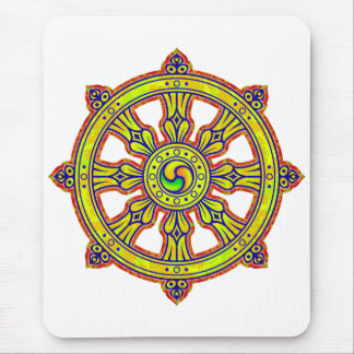 Buddhist Dharma Chakra Mouse Mat