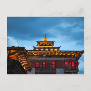 Buddhist Dzong Roof Postcard